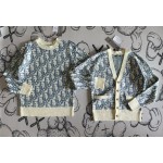 Dior Colorful Old Jacquard Wool Knitted Cardigan