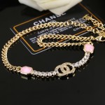 CHANEL Pink Diamond Double C Bracelet
