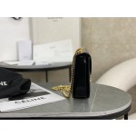 CELINE Leather Chain Saddle Bag~Model: 110973