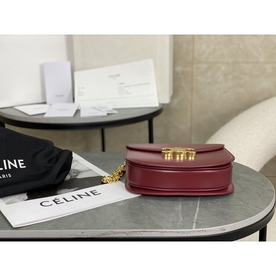 CELINE Leather Chain Saddle Bag~Model: 110973