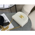 CELINE Leather Chain Saddle Bag~Model: 110973