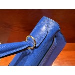Kelly 28cm Epsom leather 73 Bleu Saphir sapphire blue spell 71 Bleu France French blue