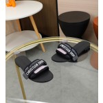 Dior webbing and woolen fitting slippers