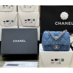 CHANEL 23B Autumn/Winter Trailer Series Buckle Big Bang Denim Square Fat Man 3829