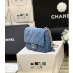 CHANEL 23B Autumn/Winter Trailer Series Buckle Big Bang Denim Square Fat Man 3829