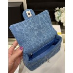 CHANEL 23B Autumn/Winter Trailer Series Buckle Big Bang Denim Square Fat Man 3829