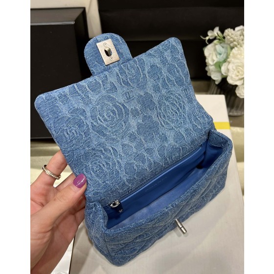 CHANEL 23B Autumn/Winter Trailer Series Buckle Big Bang Denim Square Fat Man 3829