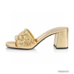 Prada Riveted Metal Heel Sandals