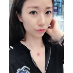 Swarovsk Flame Red Lip Collar Necklace