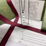 Gucci Skeleton Head Strip Double G Necklace