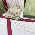 Gucci Skeleton Head Strip Double G Necklace