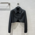 Fendi Chinese Style Temperament Short Jacket Leather Coat