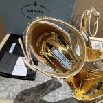 Prada High Heel Satin Thick Sole Sandals