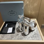 Prada High Heel Satin Thick Sole Sandals