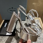 Prada High Heel Satin Thick Sole Sandals
