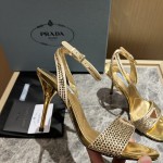 Prada High Heel Satin Thick Sole Sandals