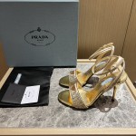 Prada High Heel Satin Thick Sole Sandals