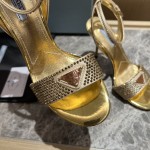 Prada High Heel Satin Thick Sole Sandals