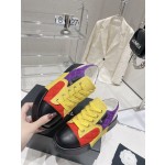 CHANEL cotton candy diamond pattern biscuit shoes