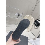 CHANEL cotton candy diamond pattern biscuit shoes