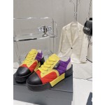 CHANEL cotton candy diamond pattern biscuit shoes