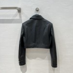 Fendi Chinese Style Temperament Short Jacket Leather Coat