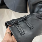 Fendi Chinese Style Temperament Short Jacket Leather Coat