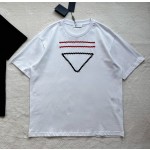 Prada's New Contrast Triangle Ribbon Triangle Short Sleeve