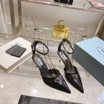 Prada high heeled pointed sandals