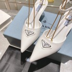 Prada high heeled pointed sandals