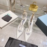 Prada high heeled pointed sandals