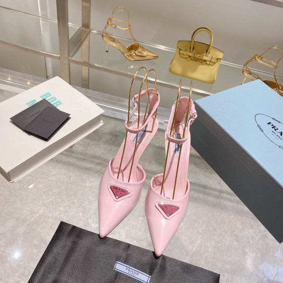Prada high heeled pointed sandals