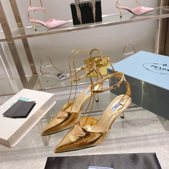 Prada high heeled pointed sandals