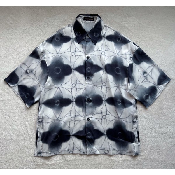 Louis Vuitton Four Leaf Grass Twisted Print Short Sleeve Shirt