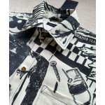 Louis Vuitton Comic Print Denim Short Sleeve Coat