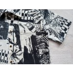 Louis Vuitton Comic Print Denim Short Sleeve Coat