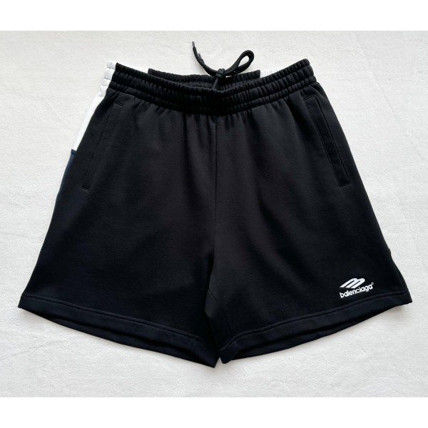 Balenciaga Blue and White 3M Embroidered Sports Casual Shorts
