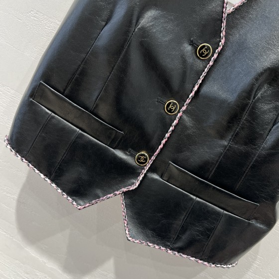 CHANEL patchwork vest jacket