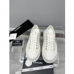 CHANEL Full Leather Silk Face Thick Sole Cookie Shoes