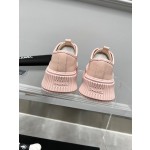 CHANEL Full Leather Silk Face Thick Sole Cookie Shoes