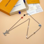 LOUIS VUITTON polka dot necklace with pumpkin element embellishments and adjustable chain