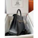 Kelly Lakis 28cm 89 black gold buckle imported swift leather hand-sewn wax thread