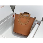 Pig's Nose Vegetable Basket Gold Brown Gold Buckle In the loop-18cm waxed thread