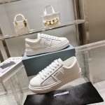 Prada thick sole small white shoes