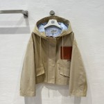 Loewe Vintage Denim Short Hooded Jacket Coat