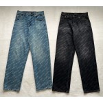 Balenciaga versatile bullet screen denim pants