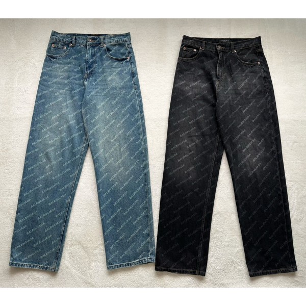 Balenciaga versatile bullet screen denim pants