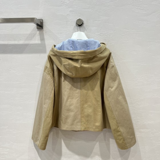 Loewe Vintage Denim Short Hooded Jacket Coat