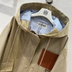 Loewe Vintage Denim Short Hooded Jacket Coat