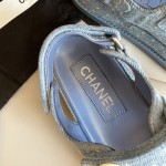 CHANEL Classic Enamel Colorful Button Velcro Sandals